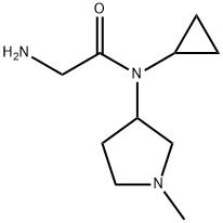 2-AMino-N-cyclopropyl-N-(1-Methyl-pyrrolidin-3-yl)-acetaMide 구조식 이미지