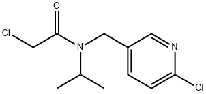 2-클로로-N-(6-클로로-피리딘-3-일메틸)-N-이소프로필-아세트아미드 구조식 이미지