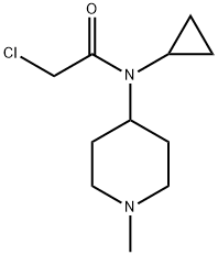 2-Chloro-N-cyclopropyl-N-(1-Methyl-piperidin-4-yl)-acetaMide 구조식 이미지