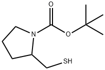 2-메르캅토메틸-피롤리딘-1-카르복실산tert-부틸에스테르 구조식 이미지