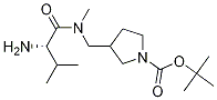 3-{[((S)-2-AMino-3-Methyl-butyryl)-Methyl-aMino]-Methyl}-pyrrolidine-1-carboxylic acid tert-butyl ester 구조식 이미지