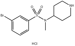 3-BroMo-N-Methyl-N-piperidin-4-yl-benzenesulfonaMide hydrochloride Structure