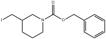 3-IodoMethyl-piperidine-1-carboxylic acid benzyl ester 구조식 이미지