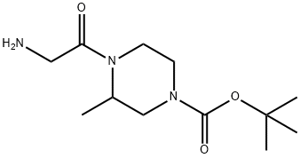 4-(2-AMino-acetyl)-3-Methyl-piperazine-1-carboxylic acid tert-butyl ester Structure