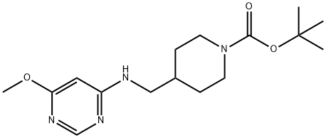 4-[(6-Methoxy-pyriMidin-4-ylaMino)-Methyl]-piperidine-1-carboxylic acid tert-butyl ester Structure