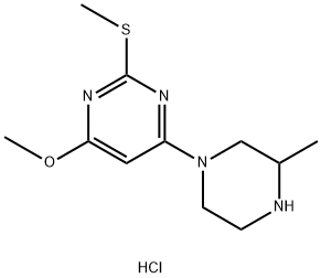 4-Methoxy-6-(3-Methyl-piperazin-1-yl)-2-Methylsulfanyl-pyriMidine hydrochloride Structure
