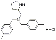 Bis-(4-Methyl-benzyl)-pyrrolidin-2-ylMethyl-aMine hydrochloride Structure