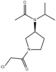 N-[(S)-1-(2-Chloro-acetyl)-pyrrolidin-3-yl]-N-isopropyl-acetaMide Structure