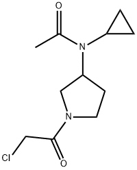 N-[1-(2-Chloro-acetyl)-pyrrolidin-3-yl]-N-cyclopropyl-acetaMide Structure