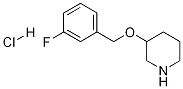 3-[(3-플루오로벤질)옥시]피페리딘염산염 구조식 이미지