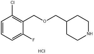 4-(2-Chloro-6-fluoro-benzyloxymethyl)-piperidine hydrochloride Structure