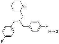 Bis-(4-fluoro-benzyl)-piperidin-2-ylmethyl-amine hydrochloride 구조식 이미지