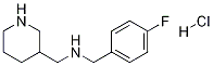 (4-Fluoro-benzyl)-piperidin-3-ylmethyl-amine hydrochloride 구조식 이미지
