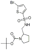 2-[(5-Bromo-thiophene-2-sulfonylamino)-methyl]-pyrrolidine-1-carboxylic acid tert-butyl ester 구조식 이미지