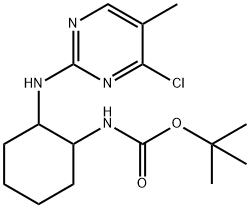 [2-(4-Chloro-5-methyl-pyrimidin-2-ylamino)-cyclohexyl]-carbamic acid tert-butyl ester 구조식 이미지