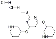 2-Methylsulfanyl-4,6-bis-(piperidin-3-yloxy)-pyrimidine dihydrochloride 구조식 이미지