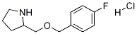 2-(4-Fluoro-benzyloxymethyl)-pyrrolidine hydrochloride Structure