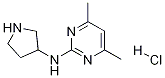 (4,6-Dimethyl-pyrimidin-2-yl)-pyrrolidin-3-yl-amine hydrochloride Structure