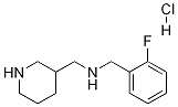 (2-Fluoro-benzyl)-piperidin-3-ylmethyl-amine hydrochloride Structure