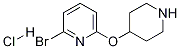2-Bromo-6-(piperidin-4-yloxy)-pyridine hydrochloride 구조식 이미지