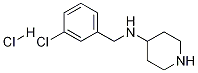 (3-Chloro-benzyl)-piperidin-4-yl-amine hydrochloride Structure