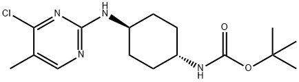 (1R,4R)-[4-(4-Chloro-5-Methyl-pyriMidin-2-ylaMino)-cyclohexyl]-carbaMic acid tert-butyl ester 구조식 이미지