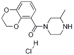 (2,3-Dihydro-benzo[1,4]dioxin-5-yl)-(3-Methyl-piperazin-1-yl)-Methanone hydrochloride 구조식 이미지