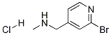 (2-BroMo-pyridin-4-ylMethyl)-Methyl-aMine hydrochloride 구조식 이미지