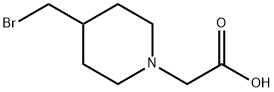 (4-BroMoMethyl-piperidin-1-yl)-acetic acid Structure