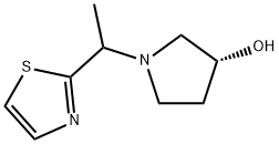 (R)-1-(1-티아졸-2-일-에틸)-피롤리딘-3-올 구조식 이미지