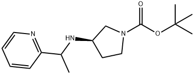 (R)-3-(1-Pyridin-2-yl-ethylaMino)-pyrrolidine-1-carboxylic acid tert-butyl ester 구조식 이미지