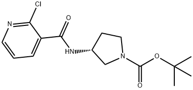 (R)-3-[(2-Chloro-pyridine-3-carbonyl)-aMino]-pyrrolidine-1-carboxylic acid tert-butyl ester Structure