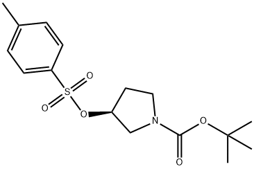 (S)-3-(Toluene-4-sulfonyloxy)-pyrrolidine-1-carboxylic acid tert-butyl ester Structure