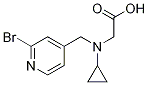 [(2-BroMo-pyridin-4-ylMethyl)-cyclopropyl-aMino]-acetic acid 구조식 이미지