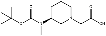 [(S)-3-(tert-Butoxycarbonyl-Methyl-aMino)-piperidin-1-yl]-acetic acid 구조식 이미지