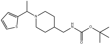 [1-(1-Thiophen-2-yl-ethyl)-piperidin-4-ylMethyl]-carbaMic acid tert-butyl ester Structure