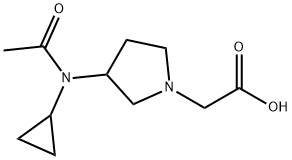 [3-(Acetyl-cyclopropyl-aMino)-pyrrolidin-1-yl]-acetic acid 구조식 이미지