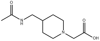 [4-(AcetylaMino-Methyl)-piperidin-1-yl]-acetic acid 구조식 이미지