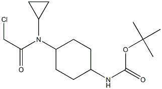 {4-[(2-Chloro-acetyl)-cyclopropyl-aMino]-cyclohexyl}-carbaMic acid tert-butyl ester 구조식 이미지