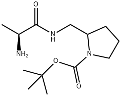 2-[((S)-2-AMino-propionylaMino)-Methyl]-pyrrolidine-1-carboxylic acid tert-butyl ester Structure