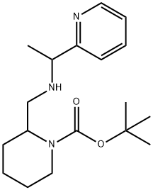 2-[(1-Pyridin-2-yl-ethylaMino)-Methyl]-piperidine-1-carboxylic acid tert-butyl ester Structure