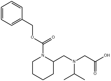 2-[(CarboxyMethyl-isopropyl-aMino)-Methyl]-piperidine-1-carboxylic acid benzyl ester Structure