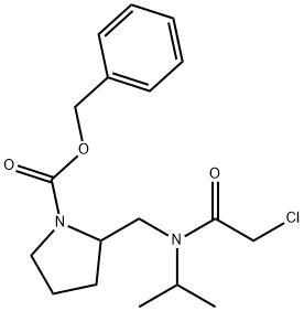 2-{[(2-Chloro-acetyl)-isopropyl-aMino]-Methyl}-pyrrolidine-1-carboxylic acid benzyl ester Structure