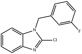 2-Chloro-1-(3-fluoro-benzyl)-1H-benzoiMidazole Structure