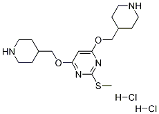 2-메틸설파닐-4,6-비스-(피페리딘-4-일메톡시)-피리미딘디히드로클로라이드 구조식 이미지