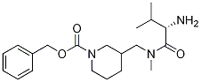 3-{[((S)-2-AMino-3-Methyl-butyryl)-Methyl-aMino]-Methyl}-piperidine-1-carboxylic acid benzyl ester 구조식 이미지