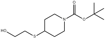 4-(2-Hydroxy-ethylsulfanyl)-piperidine-1-carboxylic acid tert-butyl ester Structure