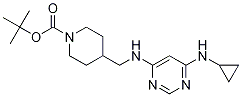 4-[(6-CyclopropylaMino-pyriMidin-4-ylaMino)-Methyl]-piperidine-1-carboxylic acid tert-butyl ester 구조식 이미지