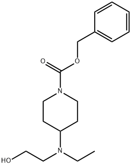 4-[Ethyl-(2-hydroxy-ethyl)-aMino]-piperidine-1-carboxylic acid benzyl ester 구조식 이미지