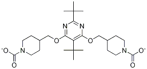 ditert-butyl4,4'-(pyriMidine-4,6-diylbis(oxy))bis(Methylene)dipiperidine-1-carboxylate 구조식 이미지